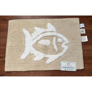 Southern Tide Reversible Skipjack Bath Rug Sand Color 17x24 NEW